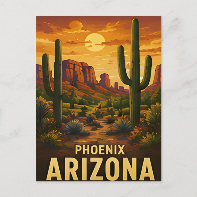 Phoenix Arizona Travel Gift Postcard (Front)