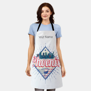 Phoenix Arizona United States Skyline Vintage USA Apron