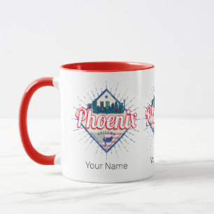Phoenix Arizona United States Skyline Vintage USA Mug