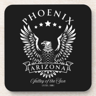 Phoenix Arizona Valley of the Sun Vintage Eagle Coaster