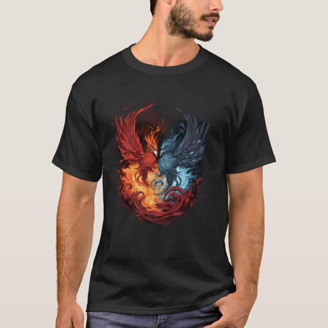 Phoenix Artwork Mythical Bird Rejuvenation Phoenix T-Shirt (Front)