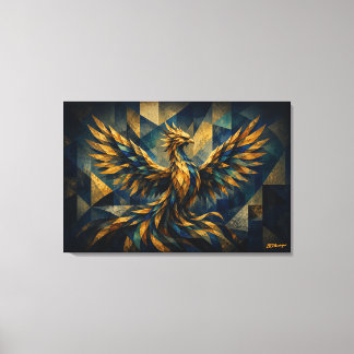 Phoenix Ascendant | Cubist Rebirth Limited Edition Canvas Print