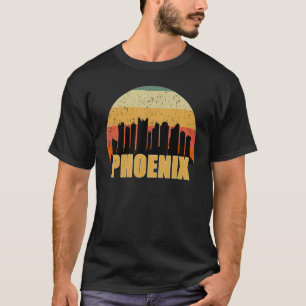 Phoenix Az Skyline Silhouette Sunset I Love Phoeni T-Shirt