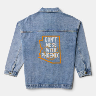Phoenix Basketball Valley Quote Arizona State Phx Denim Jacket