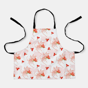 Phoenix Bird And Phoenix Flower Seamless Pattern Apron