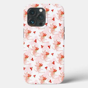 Phoenix Bird And Phoenix Flower Seamless Pattern iPhone 13 Pro Case