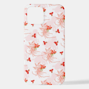 Phoenix Bird And Phoenix Flower Seamless Pattern iPhone 12 Case
