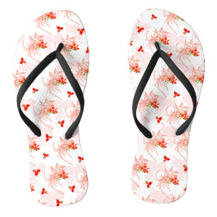 Phoenix Bird And Phoenix Flower Seamless Pattern Jandals