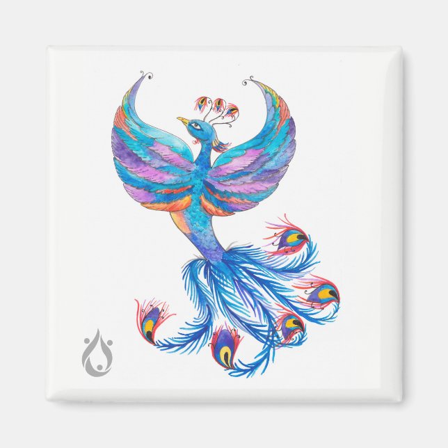 Phoenix Bird Art - Voyager Magnet (Front)