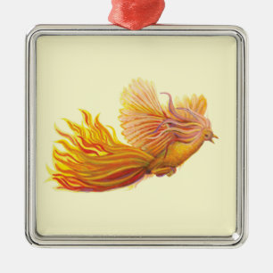 Phoenix Bird in Flight  Metal Tree Decoration