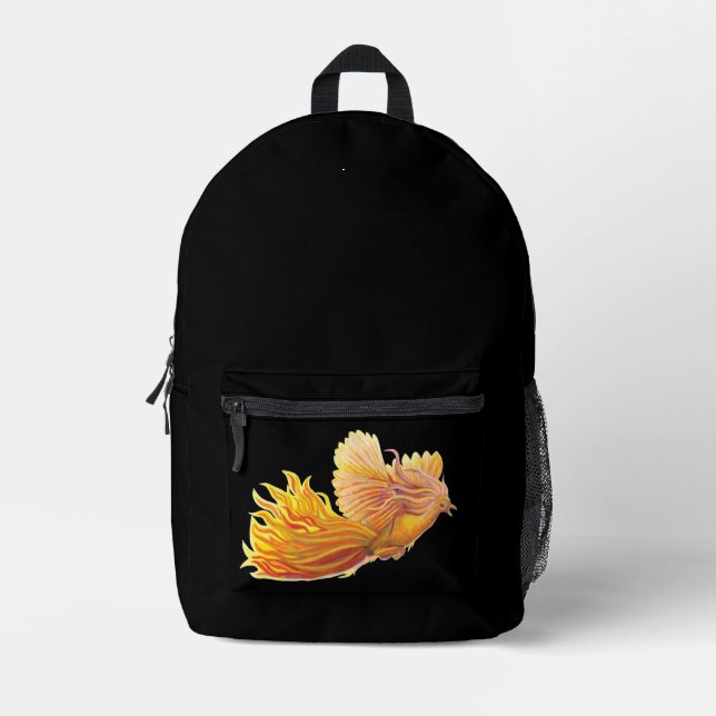Phoenix Bird in Flight  Printed Backpack (Front)