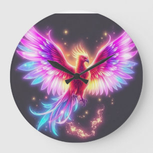 Phoenix bird large clock