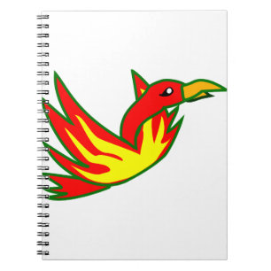 Phoenix Bird Of Fire Mythical Fire Bird Flaming Notebook
