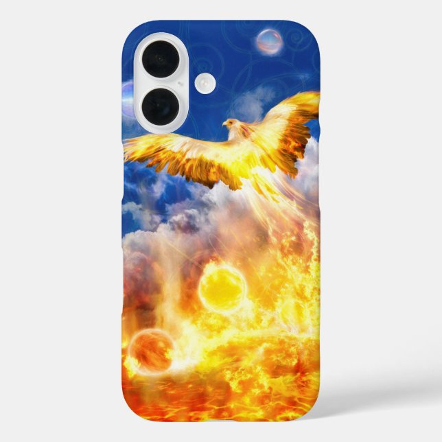 Phoenix Bird RISE ABOVE YOUR TROUBLES Case-Mate iPhone Case (Back)