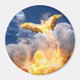 Phoenix Bird "RISE ABOVE YOUR TROUBLES" Magnet