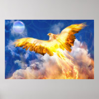 Phoenix Bird RISE ABOVE YOUR TROUBLES