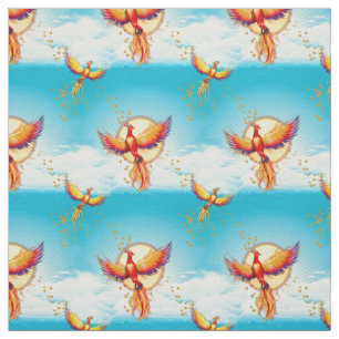 Phoenix Bird Rising Fabric