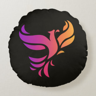 Phoenix bird round cushion