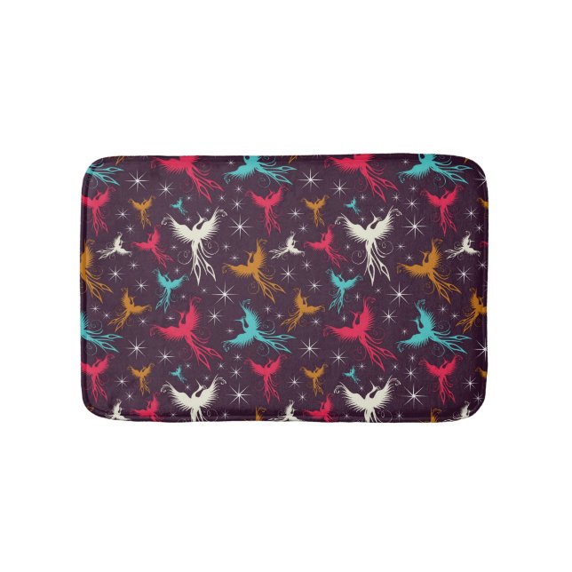 Phoenix Birds Figure Pattern Bath Mat (Front)
