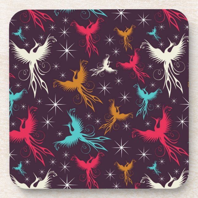 Phoenix Birds Figure Pattern Coaster (Front)