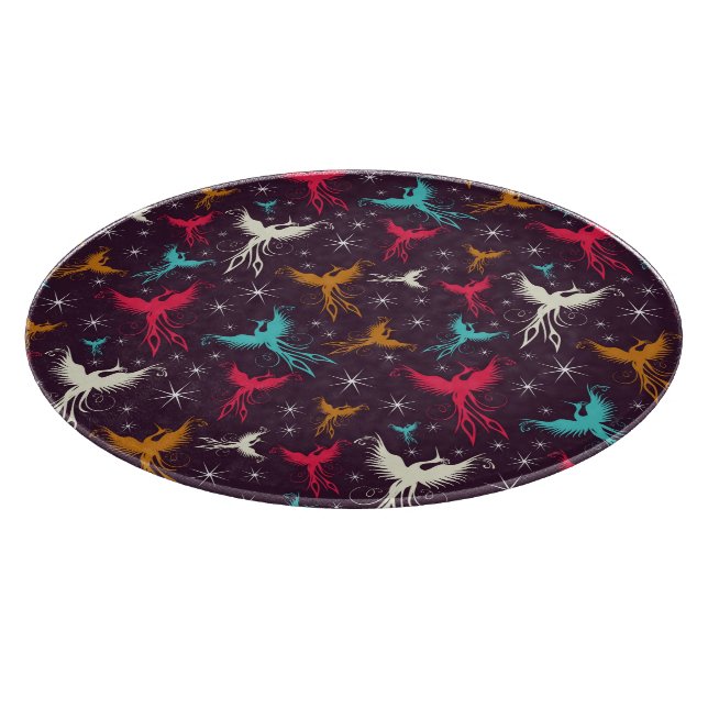 Phoenix Birds Figure Pattern Cutting Board (Corner)