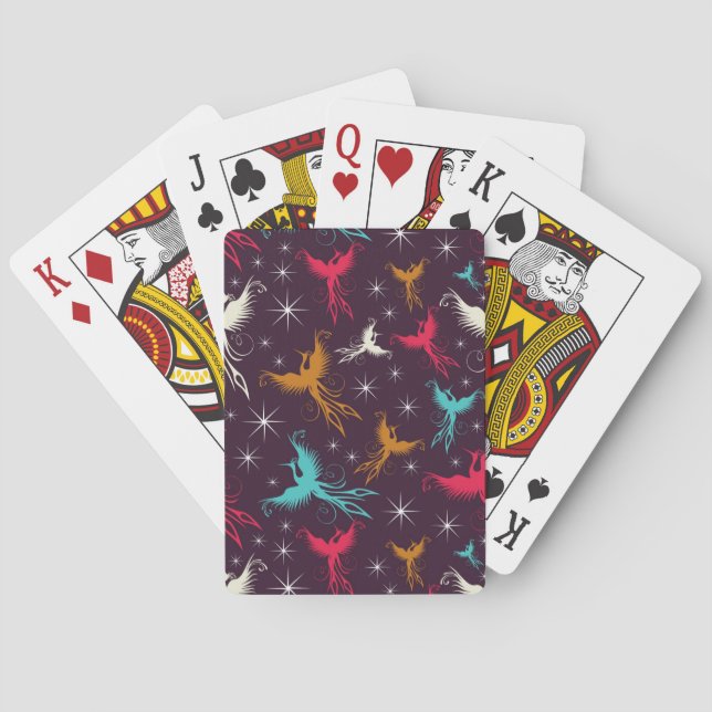 Phoenix Birds Figure Pattern Playing Cards (Back)