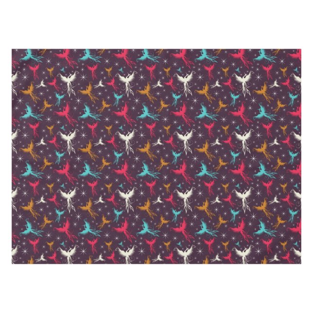 Phoenix Birds Figure Pattern Tablecloth (Front (Horizontal))