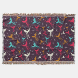 Phoenix Birds Figure Pattern Throw Blanket