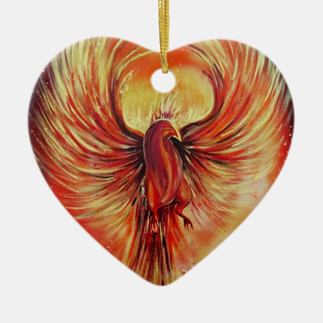 Phoenix Ceramic Tree Decoration (Front)
