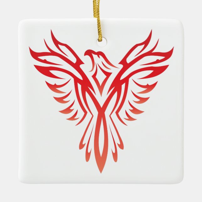 Phoenix Ceramic Tree Decoration (Front)