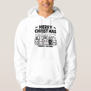 Phoenix City Arizona Merry Christmas Cats USA Hoodie