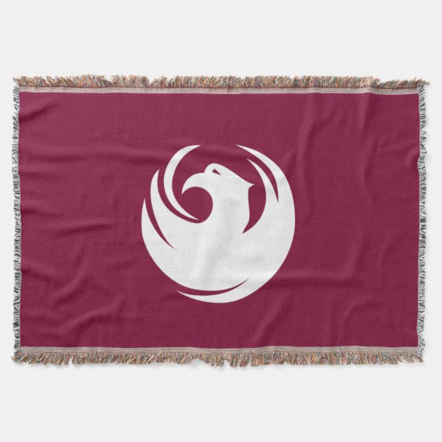 Phoenix city flag throw blanket (Front)