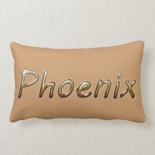 Phoenix - Desert Colours - on Tan Lumbar Cushion