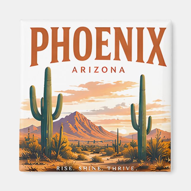 Phoenix Desert Skyline Magnet (Front)