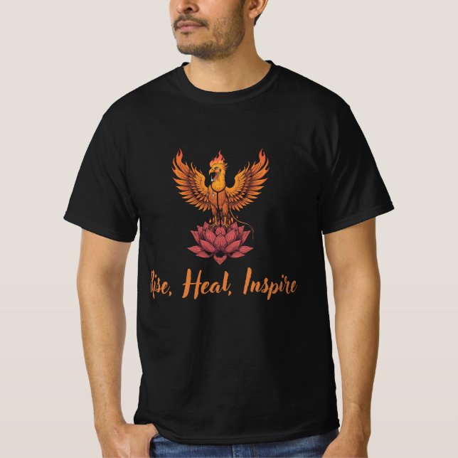 Phoenix Doctor Healing Lotus – Rise, Heal, Inspire T-Shirt (Front)