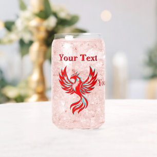 Phoenix Fantasy Customisable Can Glass
