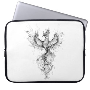 Phoenix Fantasy Wild Animal Illustration Art Tatto Laptop Sleeve