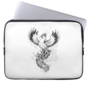 Phoenix Fantasy Wild Animal Illustration Art Tatto Laptop Sleeve