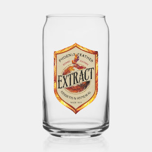 Phoenix Feather Extract Vintage Halloween Can Glass