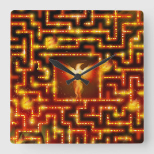 Phoenix Fiery Maze Clock