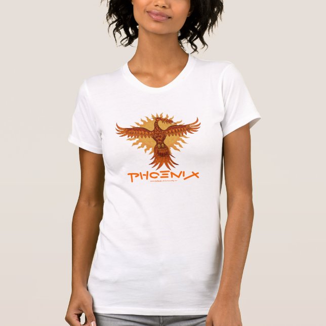Phoenix fire bird cool t-shirt design (Front)