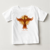 Phoenix fire bird cute baby t-shirt design