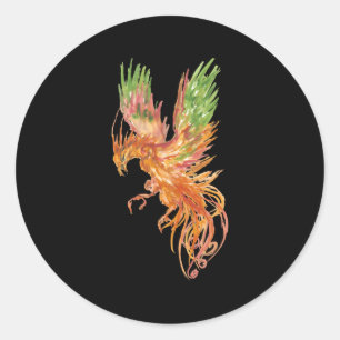 Phoenix Fire Bird From The Ashes I Rise Phoenix Classic Round Sticker