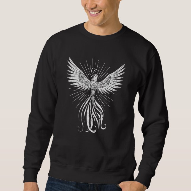 Phoenix  Fire Bird Magic  Fantasy Phoenix Sweatshirt (Front)