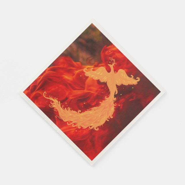 Phoenix & Fire Napkin (Corner)