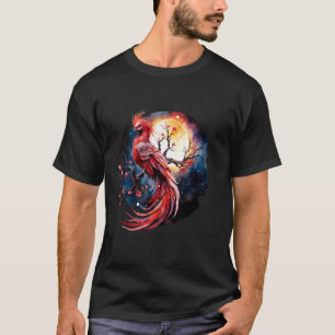 Phoenix Fire Phoenix Bird Sakura Tree Mythical Bir T-Shirt