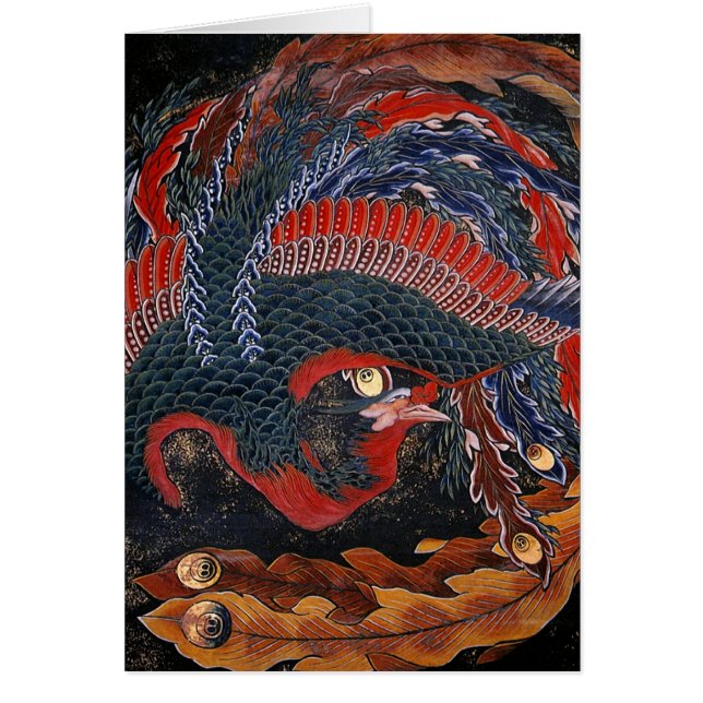 Phoenix (Firebird Goddess) Hokusai Fine Art (Front)