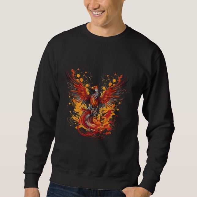 Phoenix Firebird Reborn Mythical Bird Rejuvenation Sweatshirt (Front)
