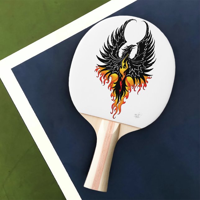 Phoenix Firebird Tribal Flames Ping Pong Paddle (Creator Uploaded)