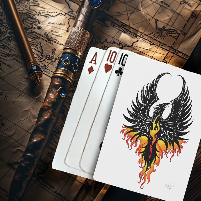 Phoenix Firebird Tribal Flames Playing Cards (Creator Uploaded)